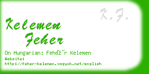 kelemen feher business card